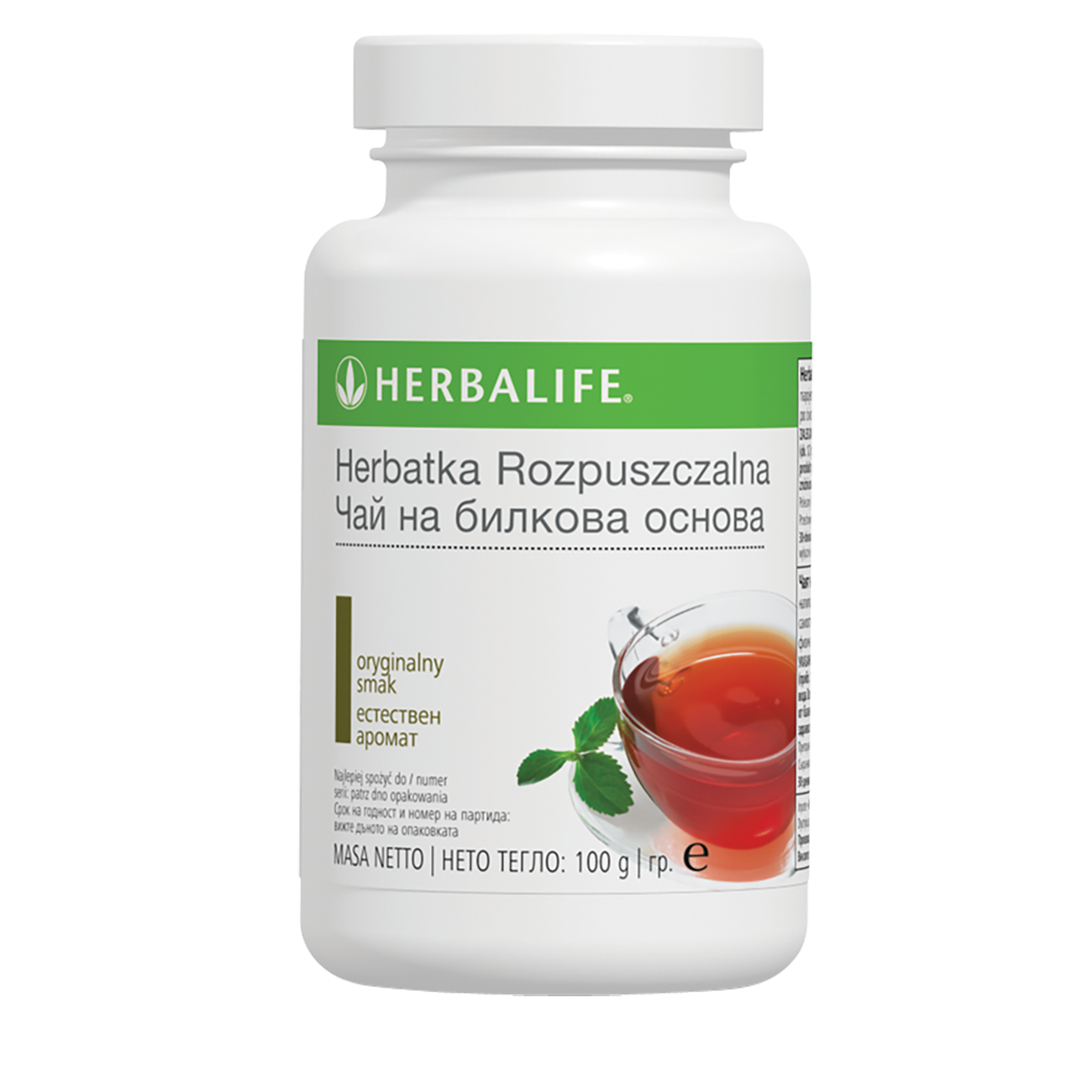Herbatka rozpuszczalna oryginalny smak 100g product shot