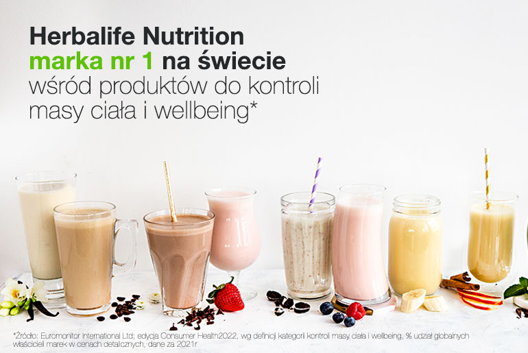 Herbalife Nutrition to marka nr 1 na świecie w kategorii zamienników posiłków.