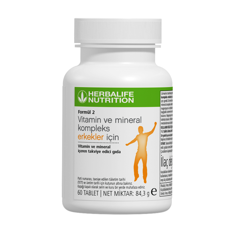 Vitamin ve Mineral takviye edici gıda Formül 2 Vitamin ve Mineral Kompleks Erkekler İçin