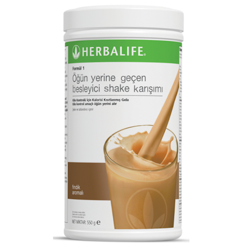 Besleyici shake karışımı Formül 1 Fındık