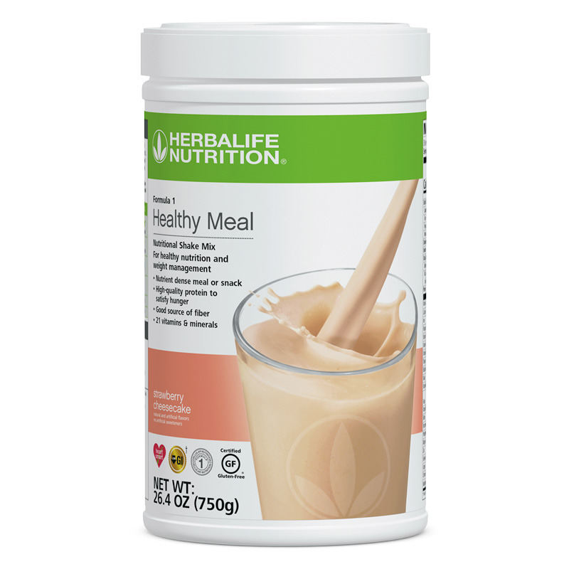 Fórmula 1 Comida Saludable Mezcla Nutricional para Batido: pastel de queso y fresas 750g