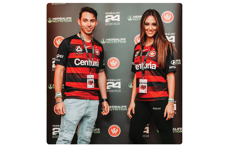 Couple Herbalife Nutrition Business Western Sydney Wanderers