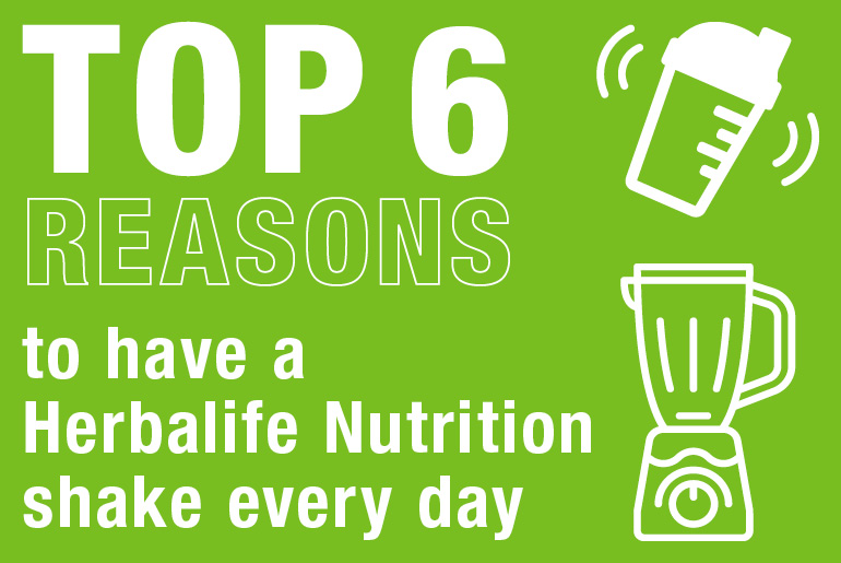 Banner of Top 6 Reasons to Have a Herbalife Nutrition Formula 1 Shake Every Day