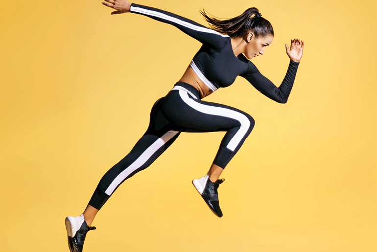 Woman Sprinting Photoshoot