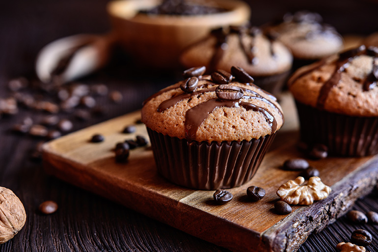 Try our Coffee Walnut Muffins, find the recipe and instructions here