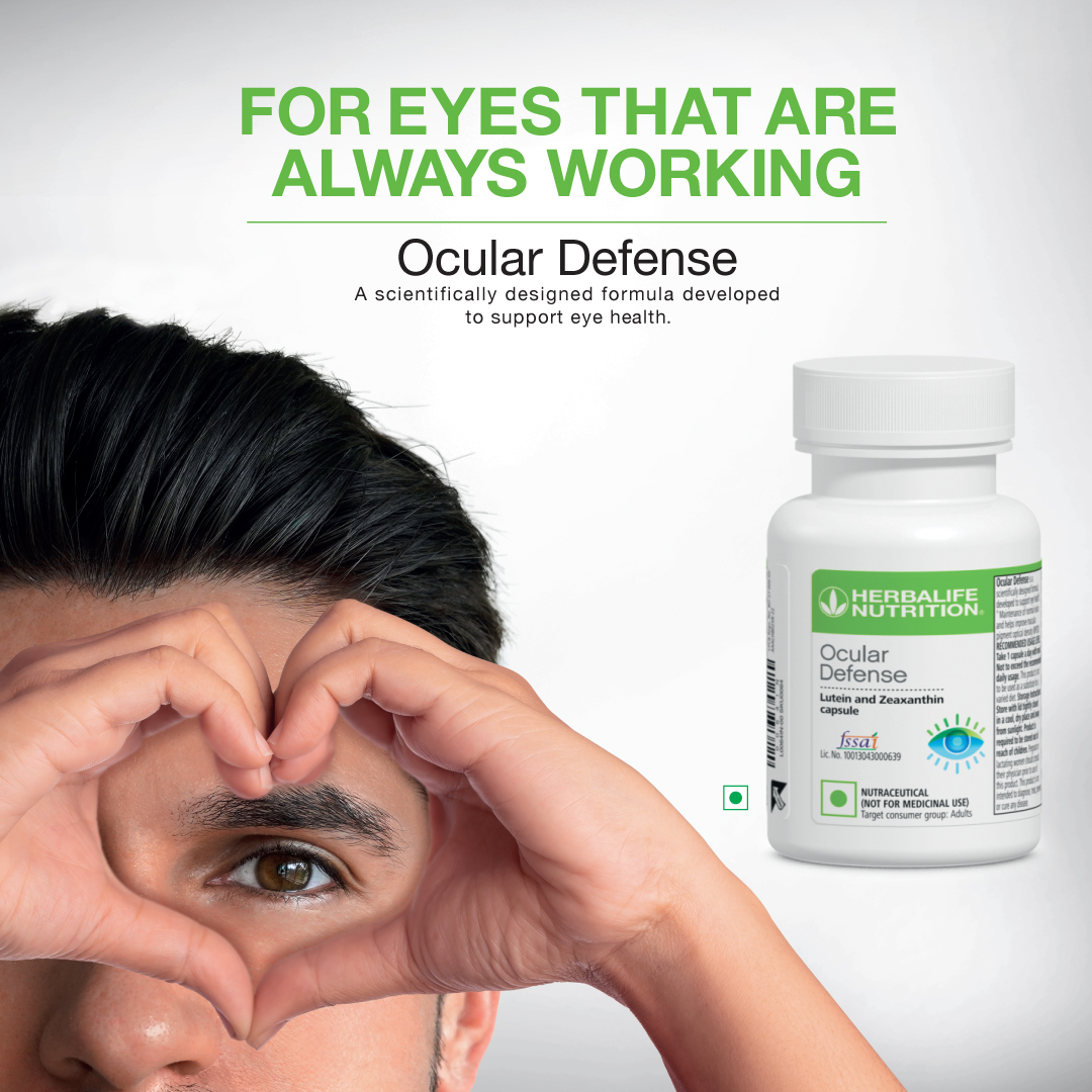 "Eye health banner - Your eyes are an important part of your health. Most people rely on their eyes to see and make sense of the world around them. Just as it is important to keep your body healthy, you also need to keep your eyes healthy. We introduce Ocular Defense, a scientifically designed formula, which contains ingredients that supports eye health^.  ^Maintenance of normal vision and helps improve macular pigment optical density (MPOD)"