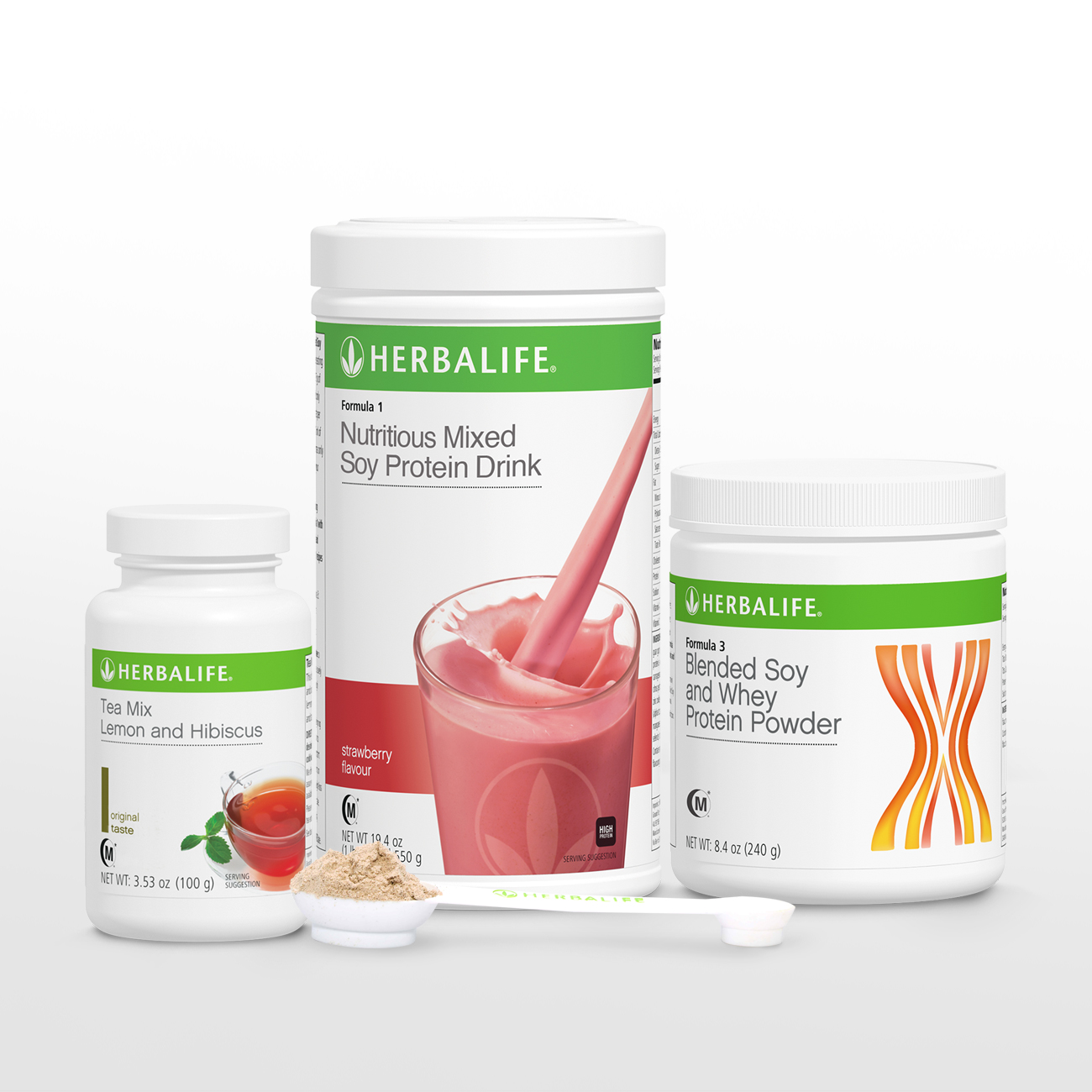 3458 Healthy Weight Management Start Now Pack F1(Flavors)/ F3 Protein Powder/TeaMix(LH 100g) Strawberry