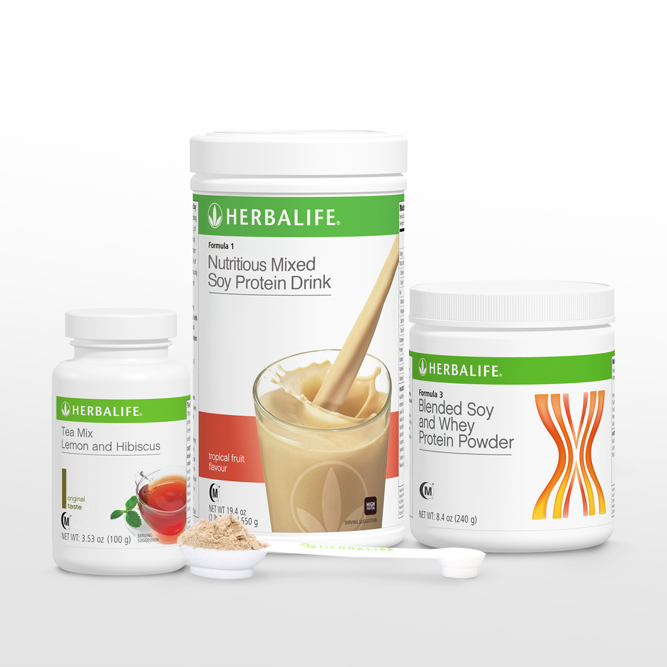 3459 Healthy Weight Management Start Now Pack F1(Flavors)/ F3 Protein Powder/TeaMix(LH 100g) Tropical Fruit
