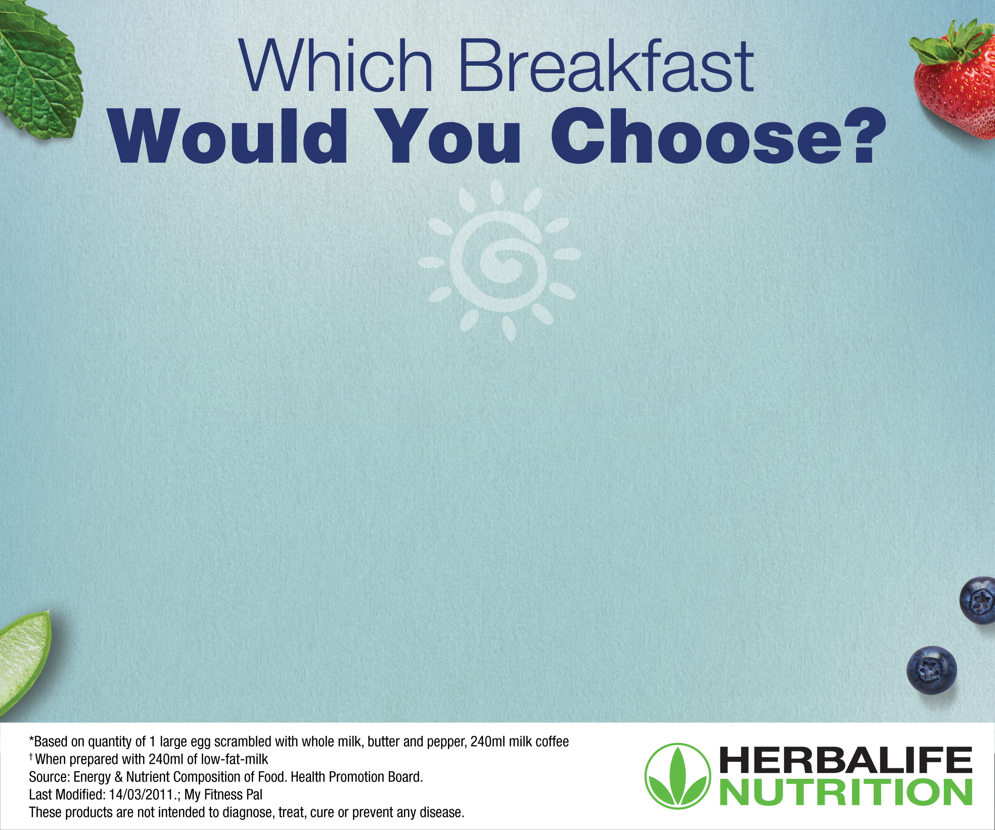 Scrambled Eggs and Milk Coffee VS Herbalife Nutrition Healthy Breakfast Calories 