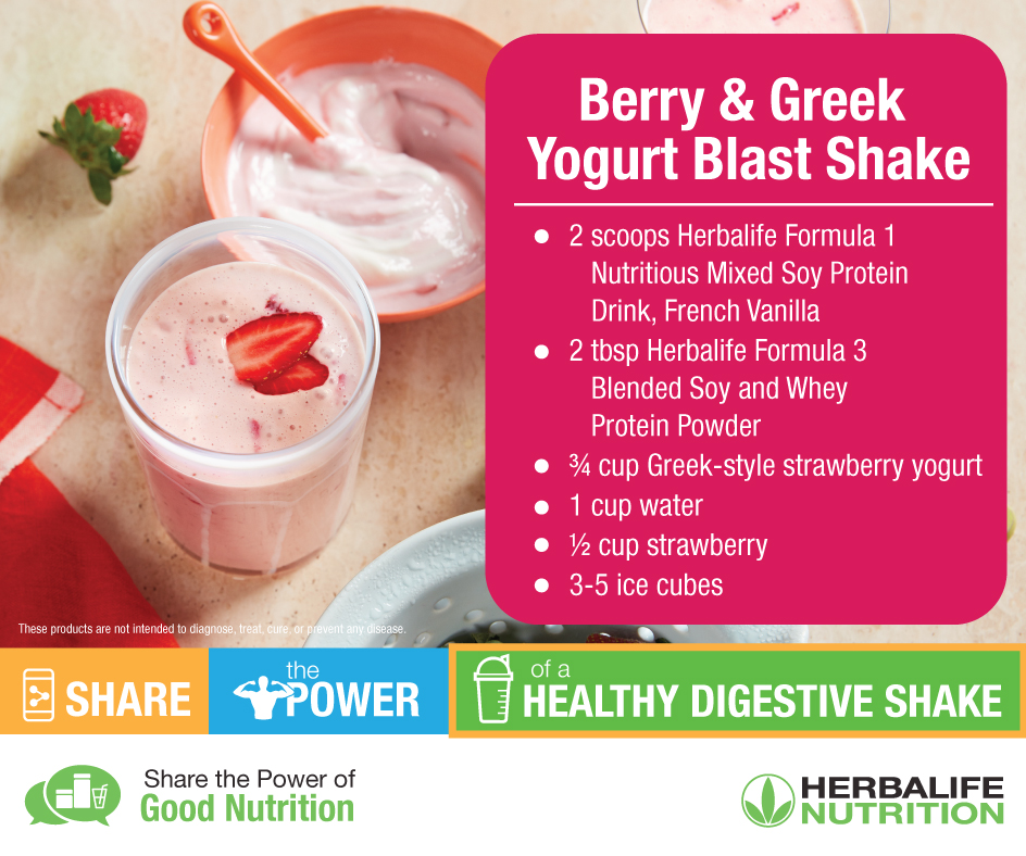 Enjoy this protein-packed Berry & Greek Yogurt Blast Shake to support your body health.