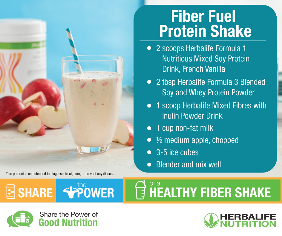 This apple fiber shake with protein will be the apple of your eye. Supplement your daily fiber needs from this Fiber Fuel Protein Shake!