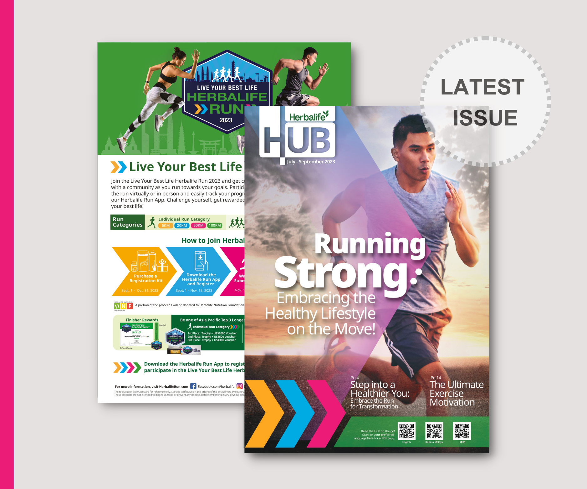 LATEST ISSUE Hub Q3 Running Strong Cover