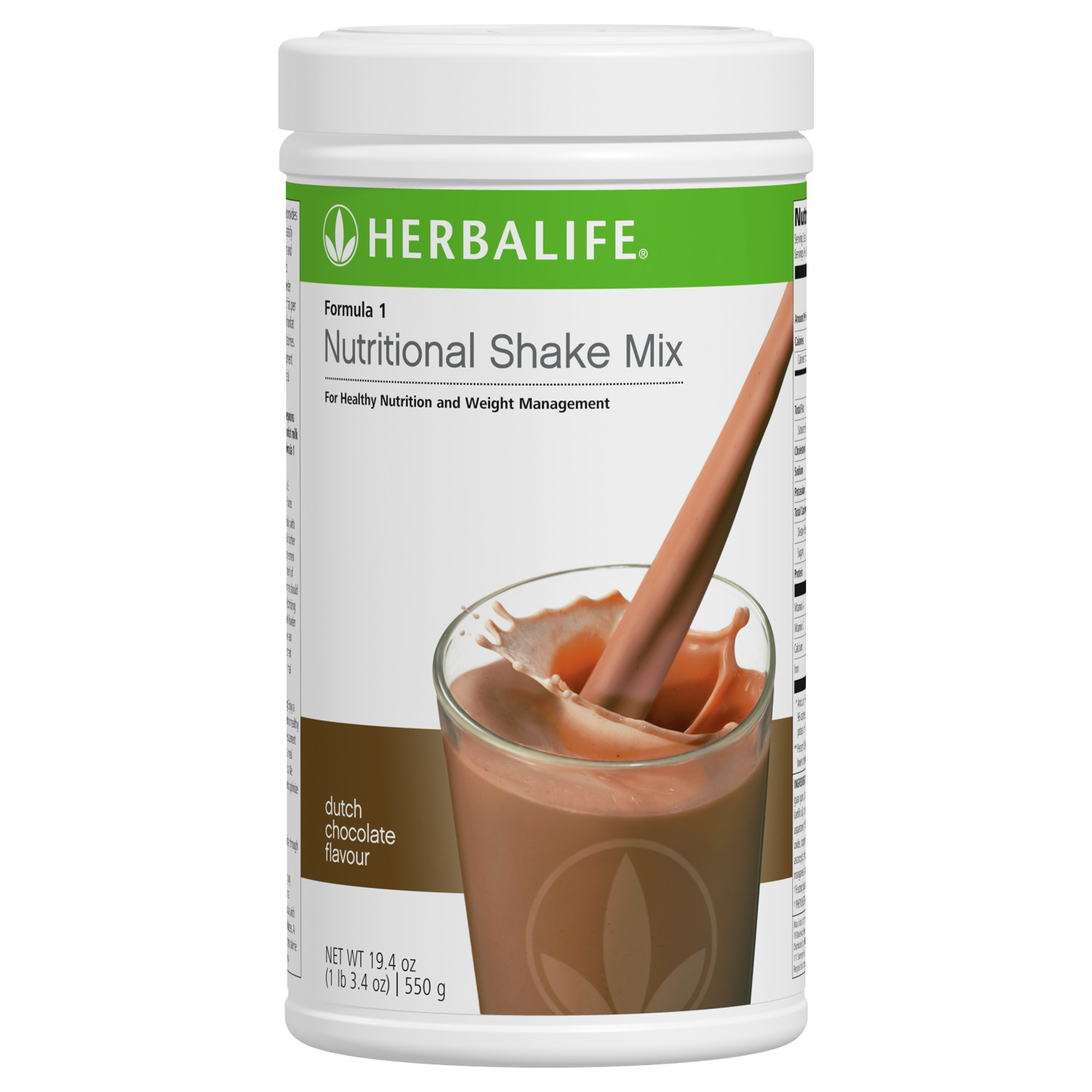 0142 Herbalife Nutrition Formula 1 Nutritional Shake Mix Dutch Chocolate Protein