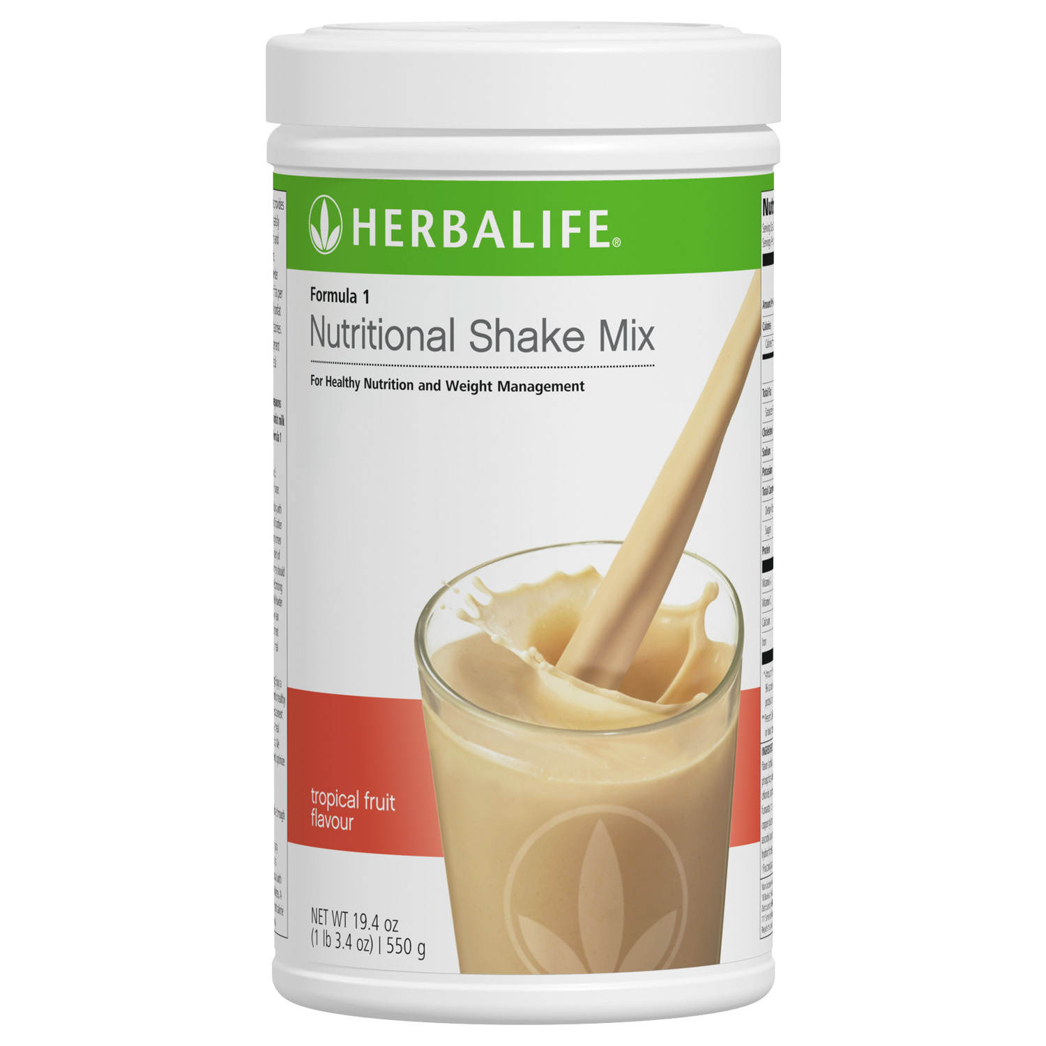 0144 Herbalife Nutrition Formula 1 Nutritional Shake Mix Tropical Fruit Protein