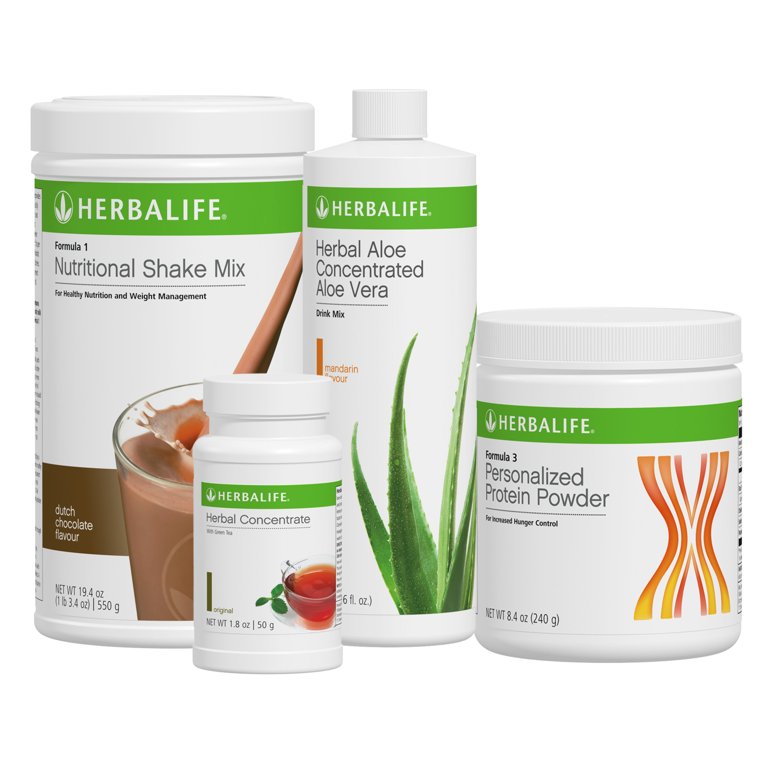 086Z Herbalife Nutrition Healthy Breakfast Protein Set (F1 Chocolate + Aloe Mandarin)