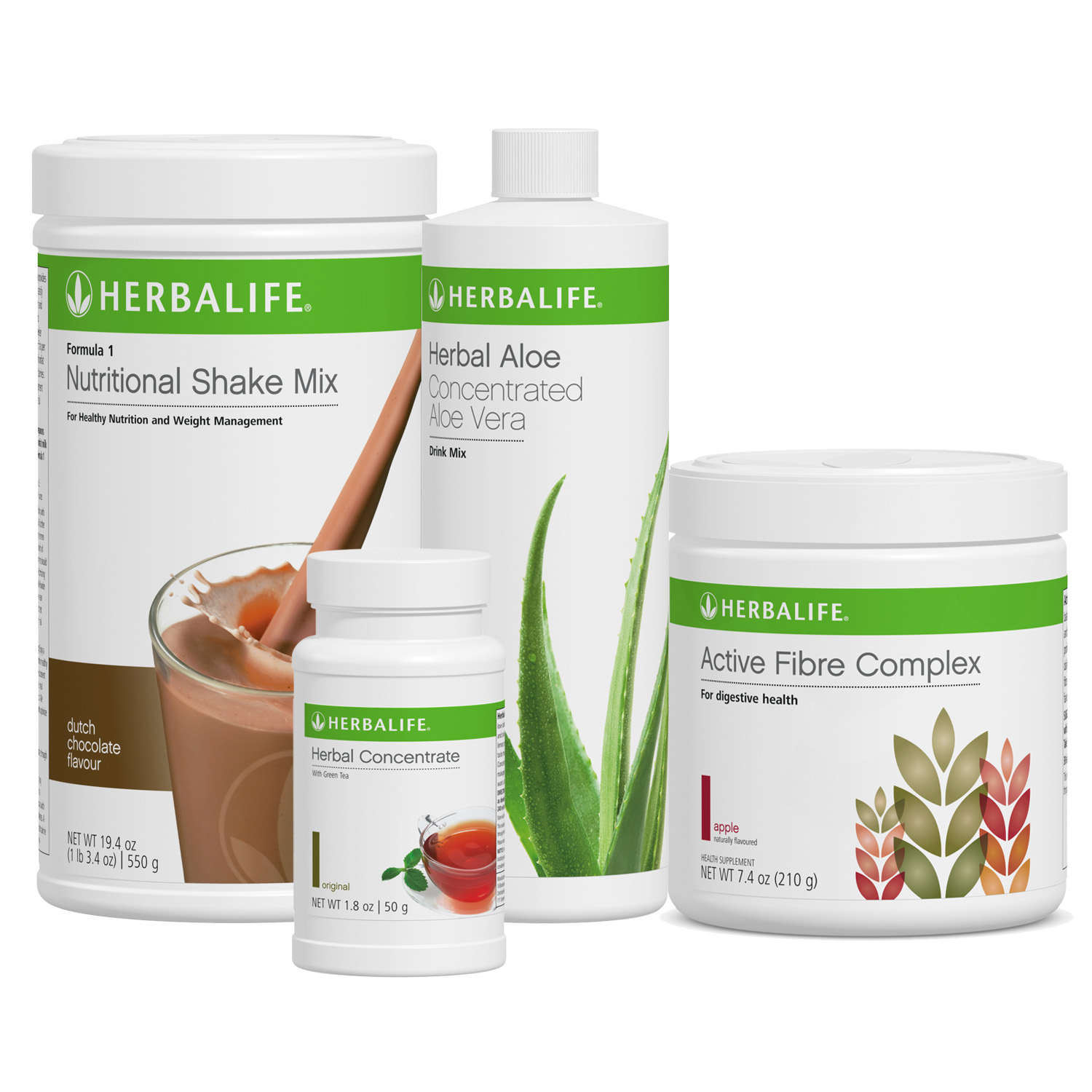 089z Herbalife Nutrition Healthy Breakfast Fibre Set (F1 Chocolate + Aloe Original)