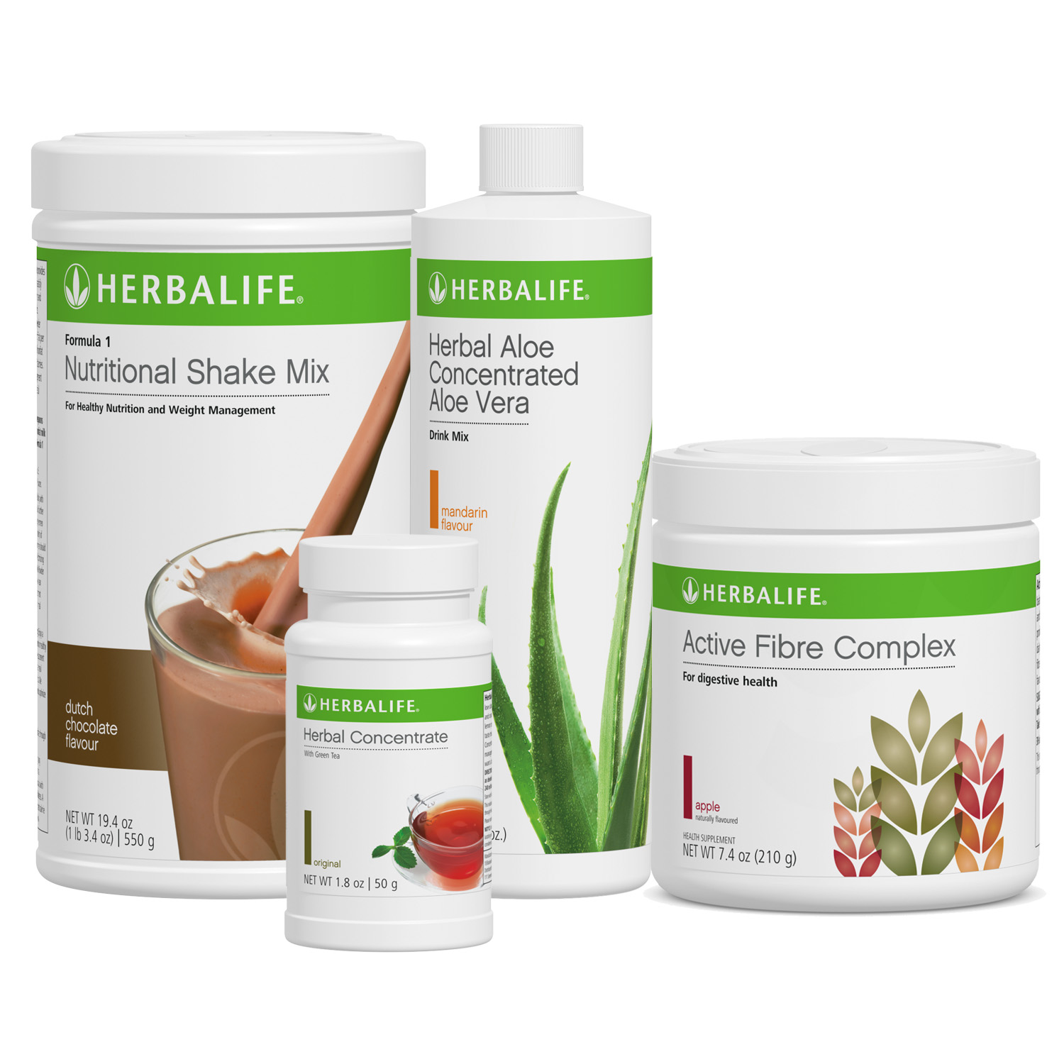 092z Herbalife Nutrition Healthy Breakfast Fibre Set (F1 Chocolate + Aloe Mandarin)