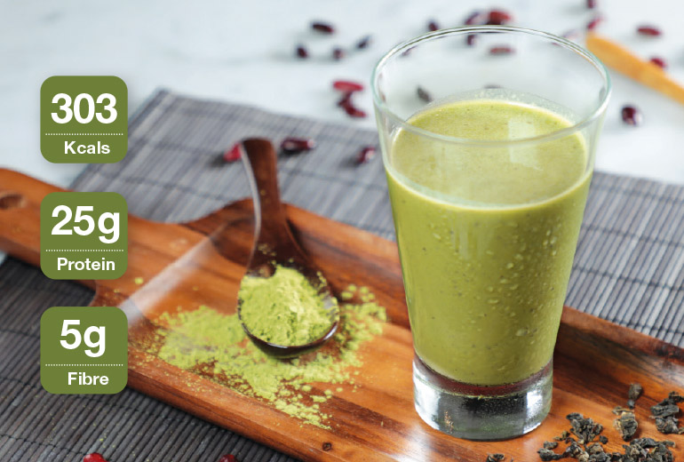 Healthy Recipe: Matcha Shake with Red Bean