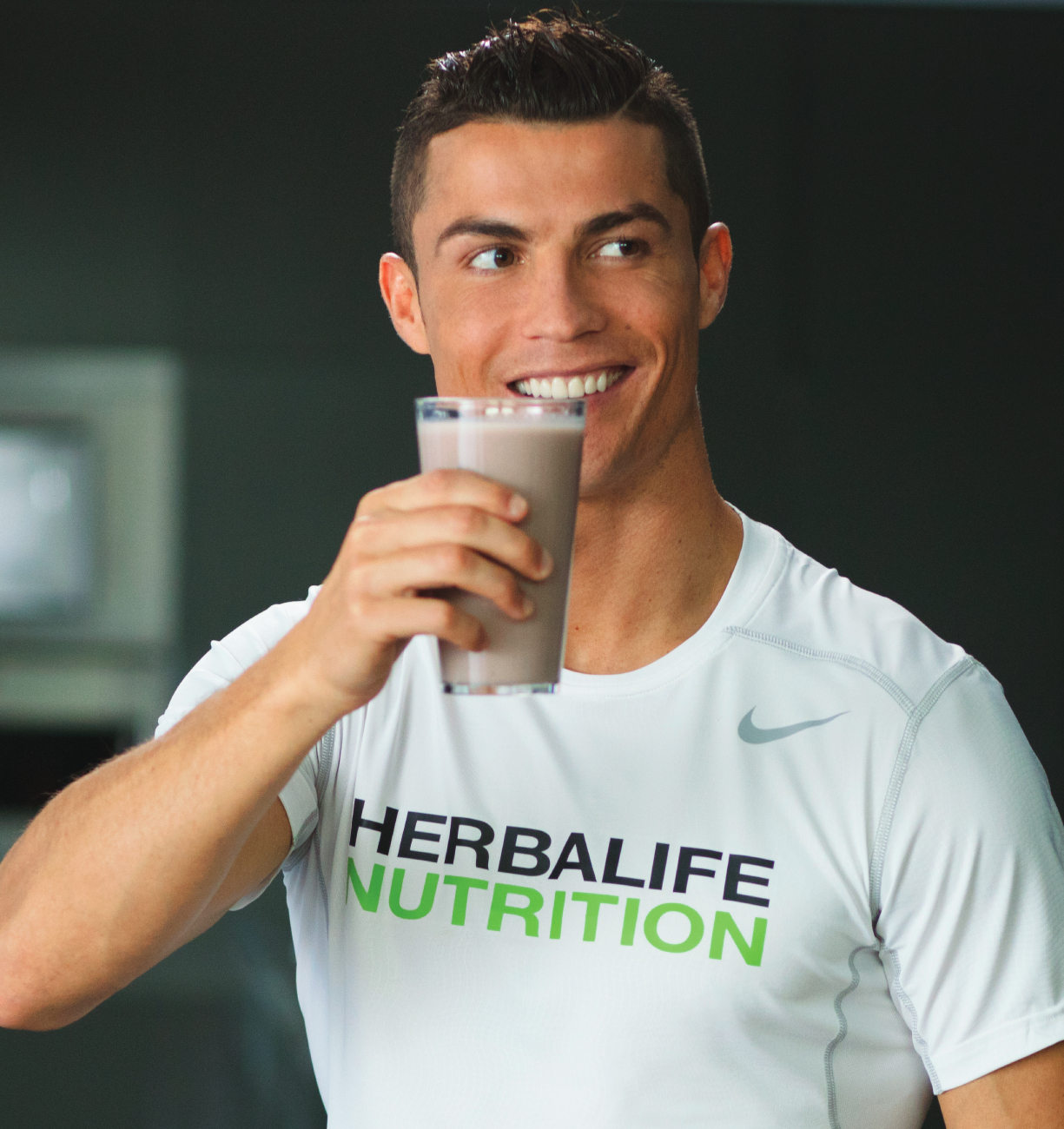 Cristiano Ronaldo Drinking F1 Shake