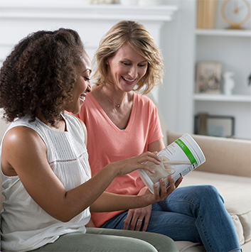 Woman Explaining Product Label