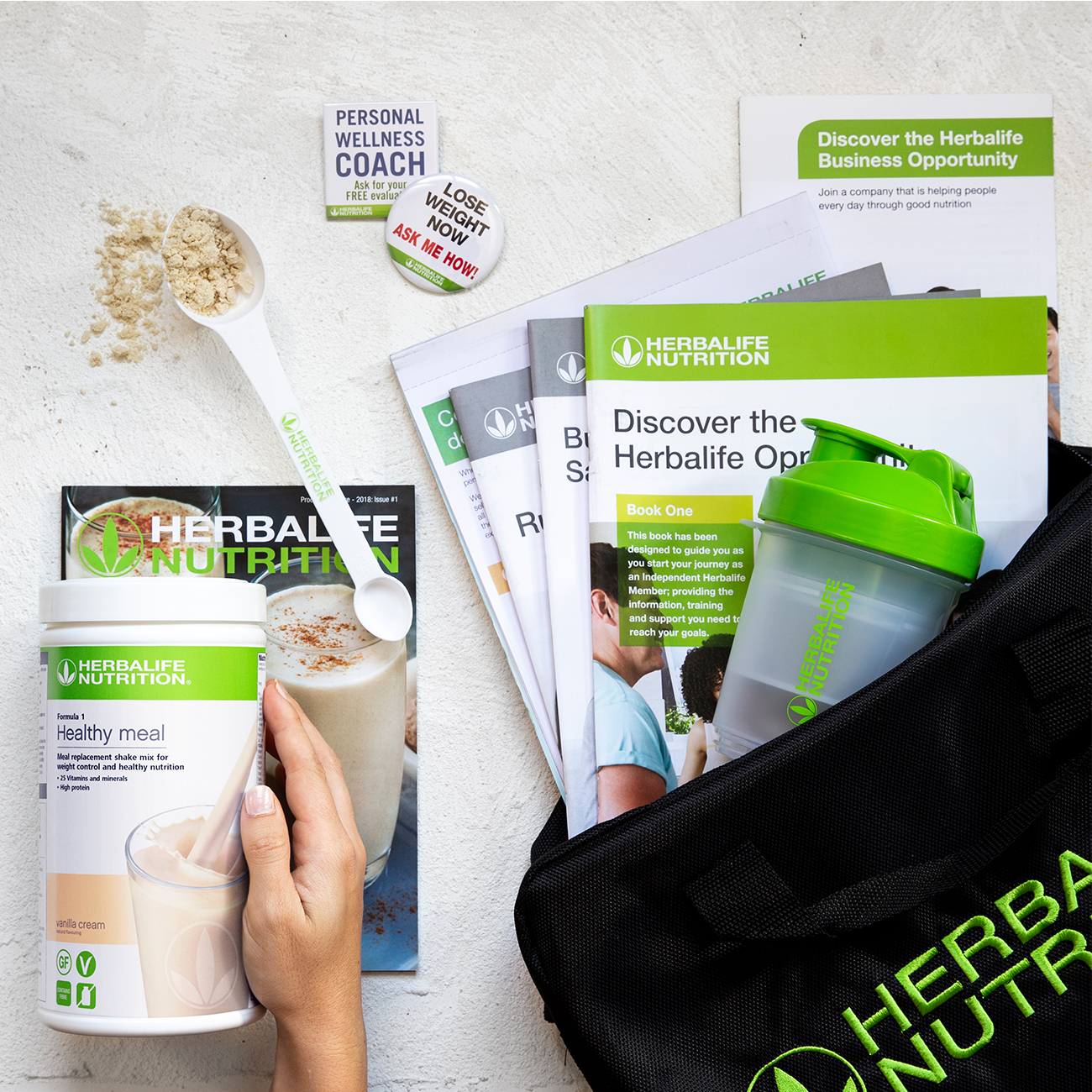 съдържание на стартов пакет на Herbalife Nutrition 