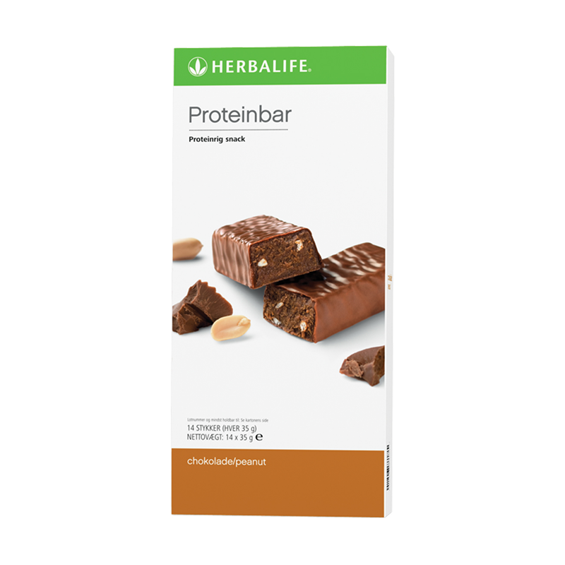 Proteinbarer Chokolade/peanut 14 barer pr. æske