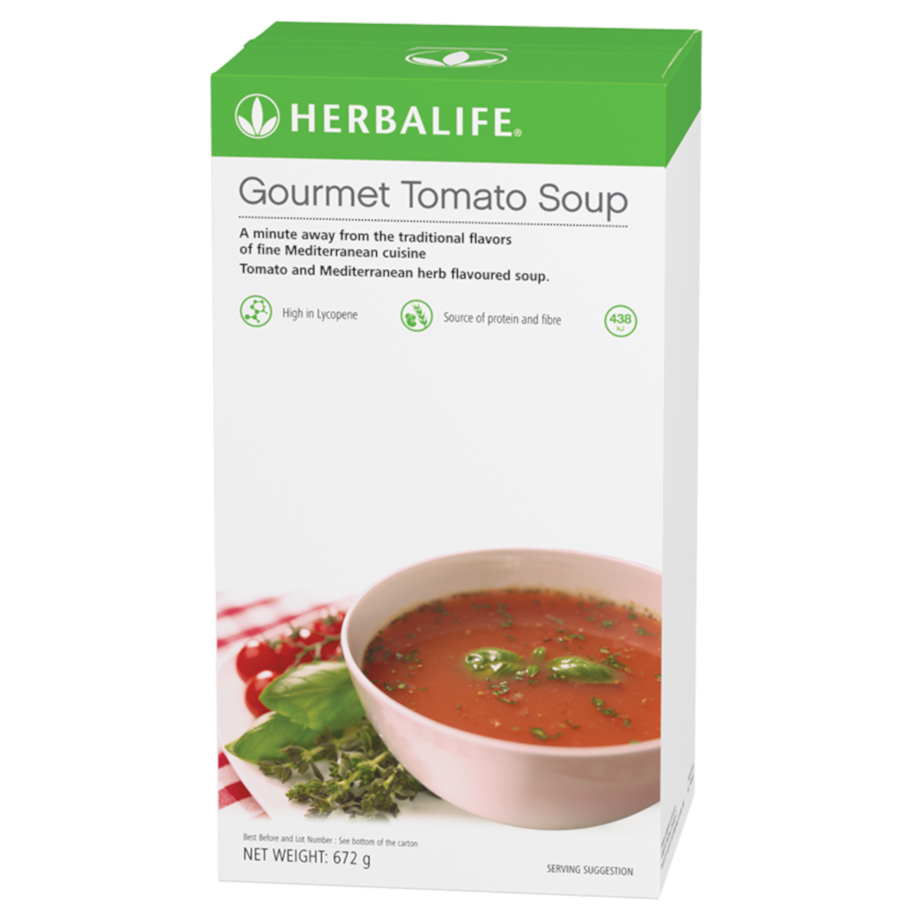 Gourmet Tomato Soup Protein Snack product shot.