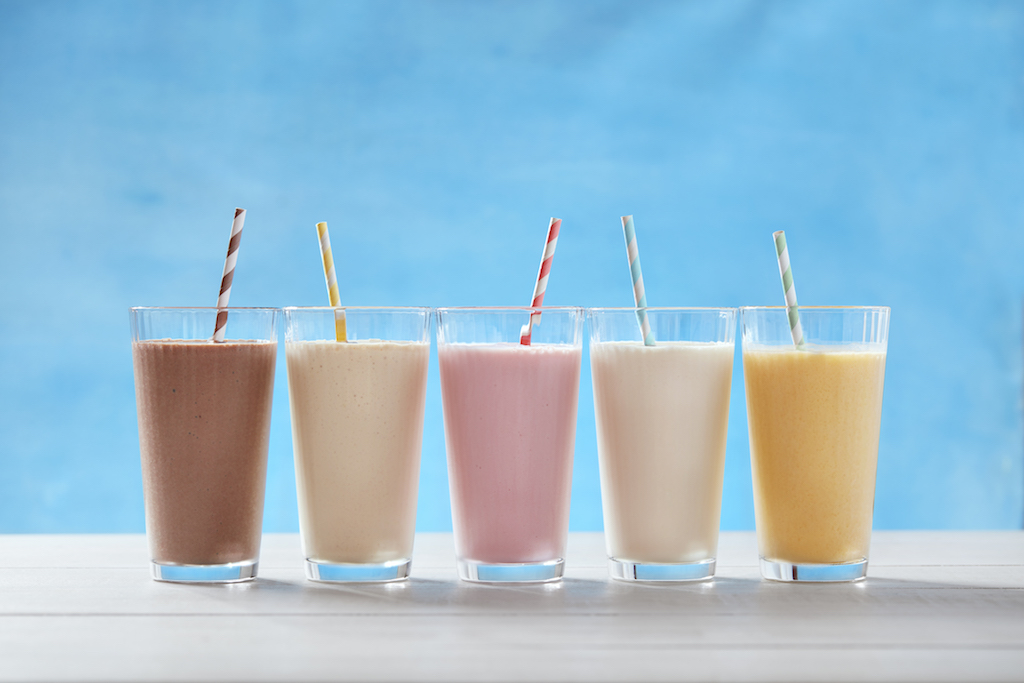 protein shakes with different flavors