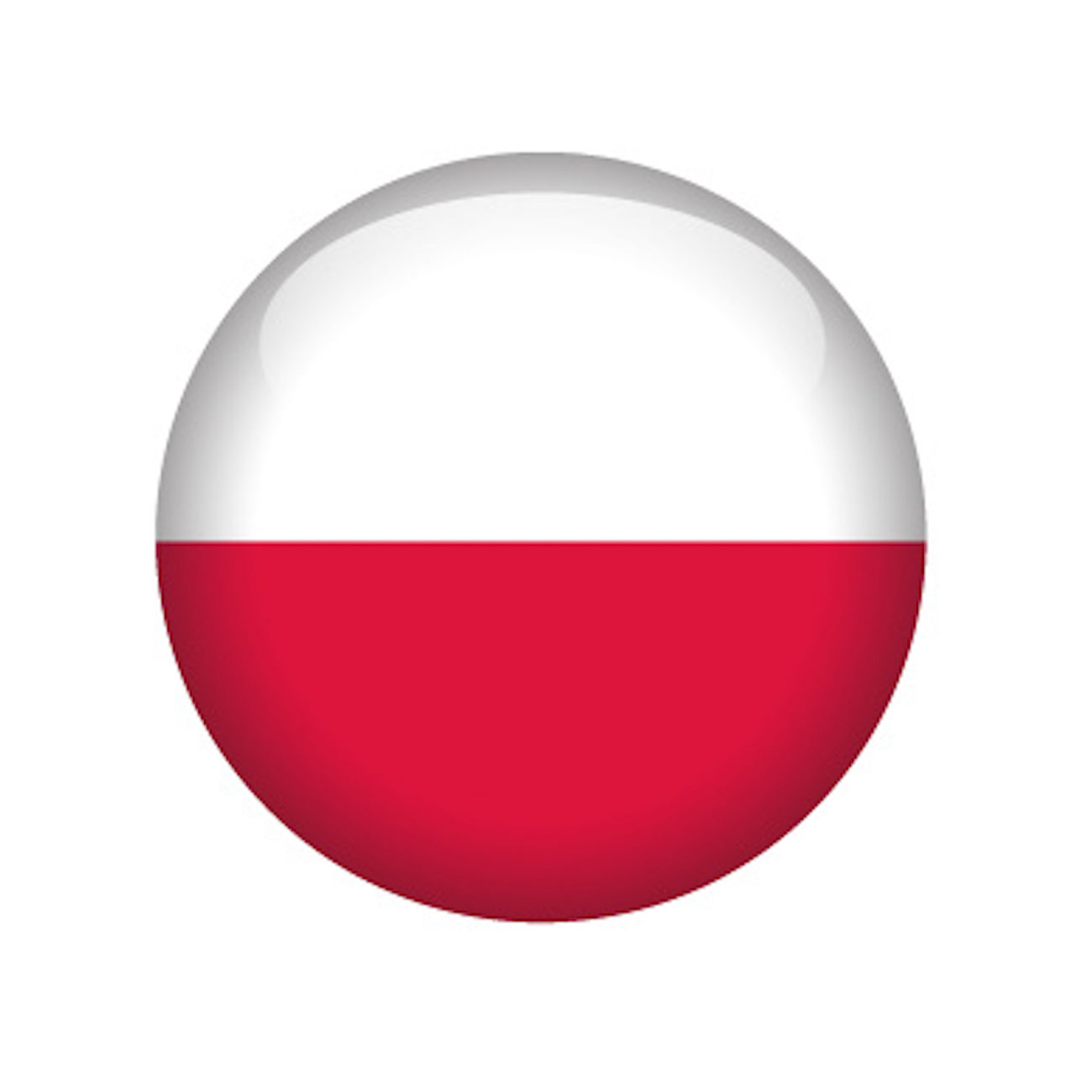 poland country flag round icon