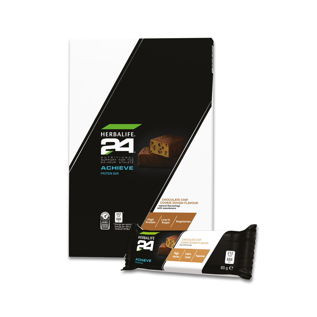 A convenient post-workout treat that contains 21g of protein per bar, which contributes towards the growth and maintenance of muscle mass, are low in sugar and are suitable for vegetarians.