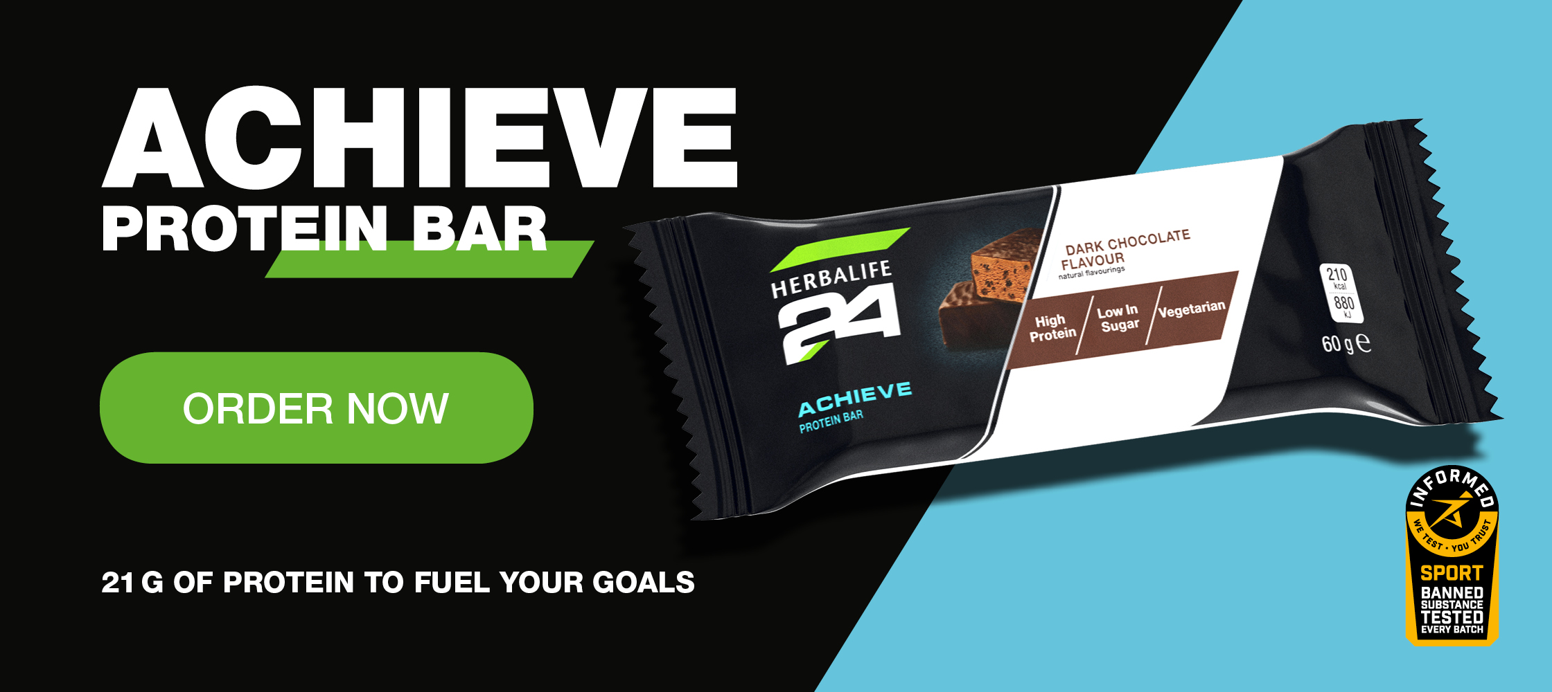 H24 Achieve Protein Bars Dark Chocolate product shot