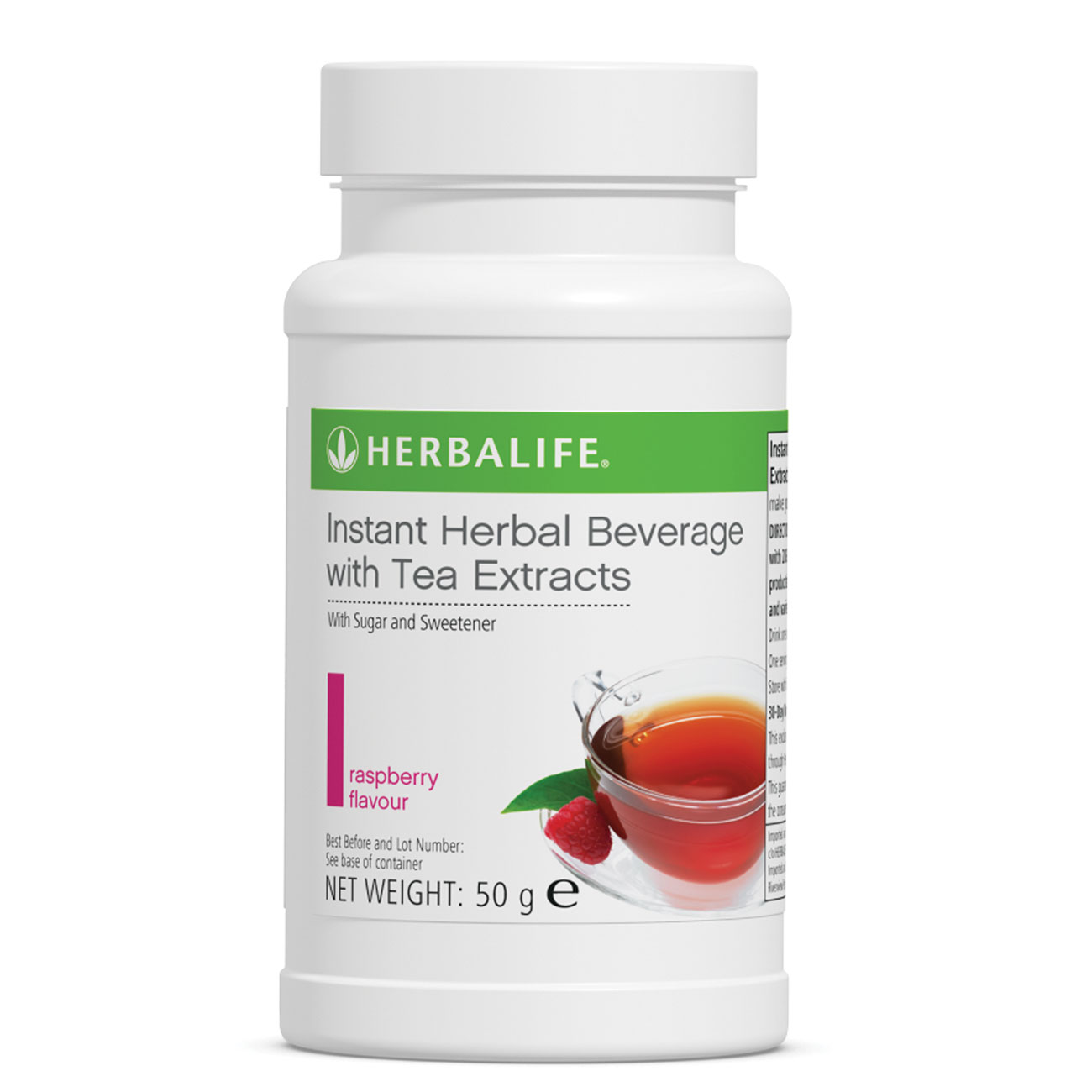 Instant Herbal Beverage  Raspberry product shot.
