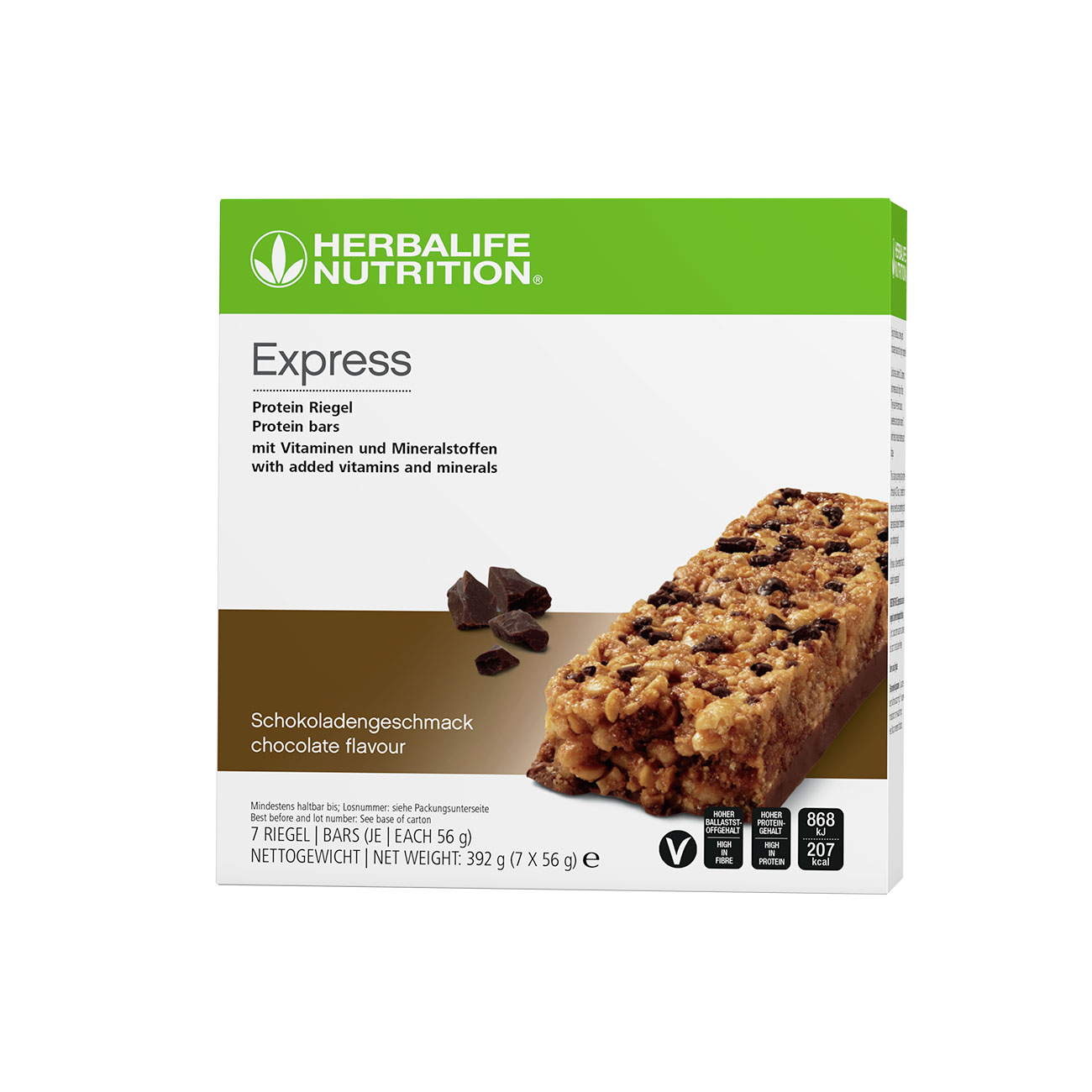 Express Protein Bars  Chocolate product shot.