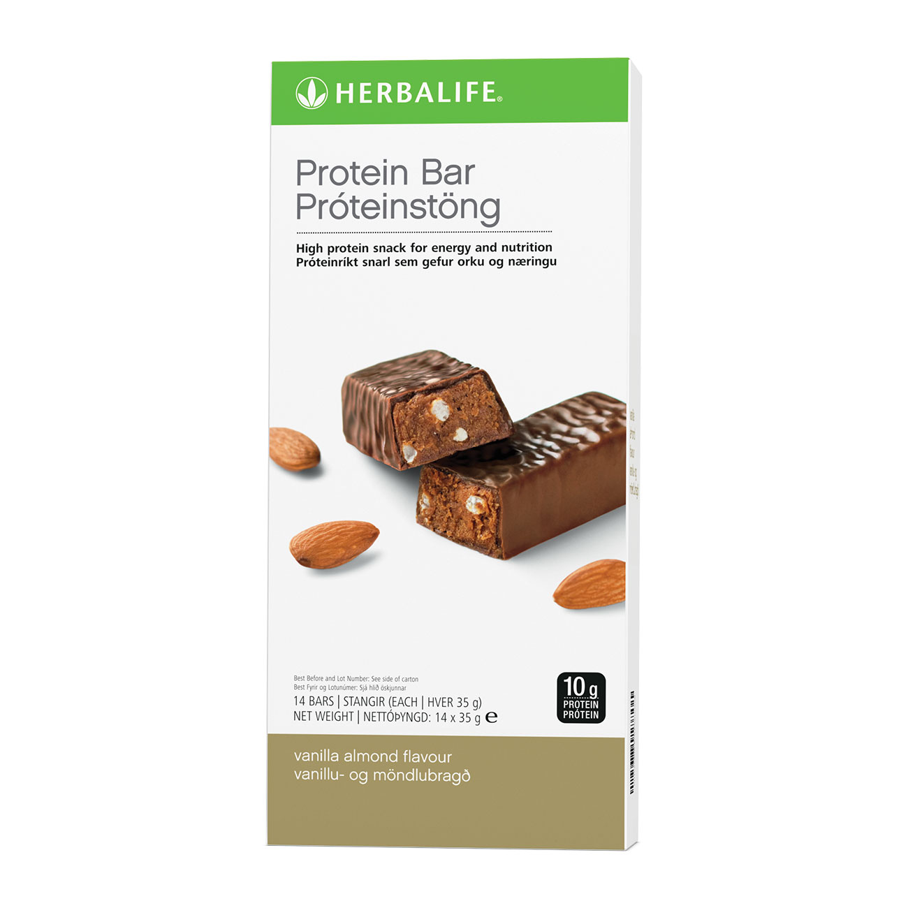 Protein Bars  Vanilla Almond product shot.