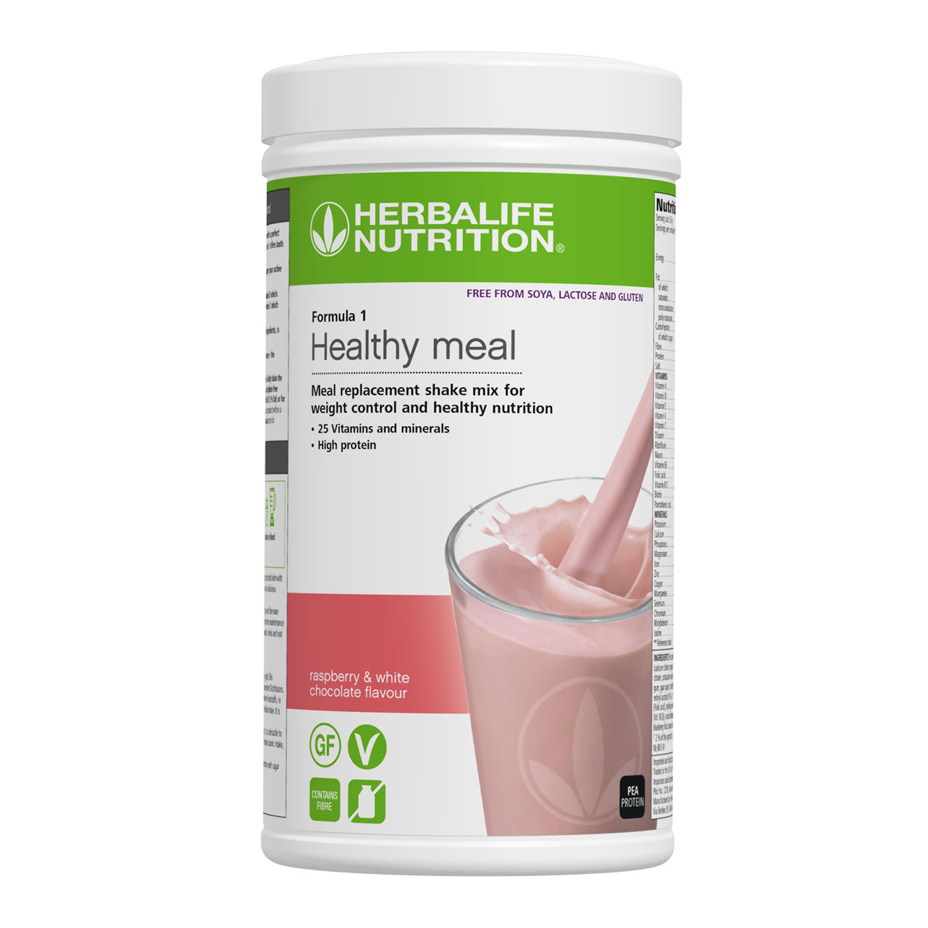 Formula 1 Free-From Protein Shake Raspberry and White Chocolate product shot.