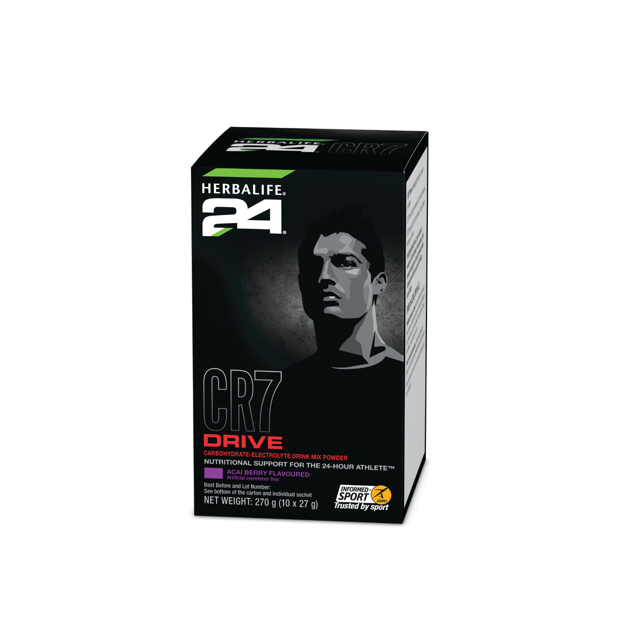 Herbalife24® CR7 Drive Carbohydrate-Electrolyte Drink Mix Acai Berry Flavoured 10 g product shot