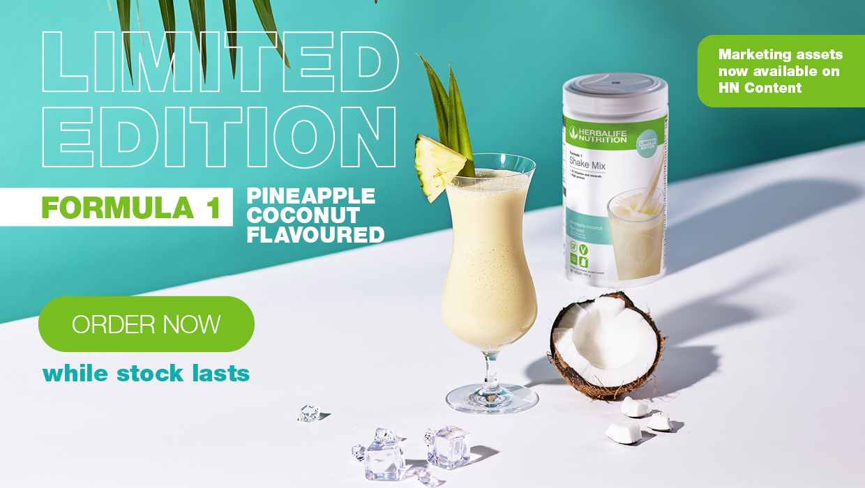 F1 coconut-pineapple product shot