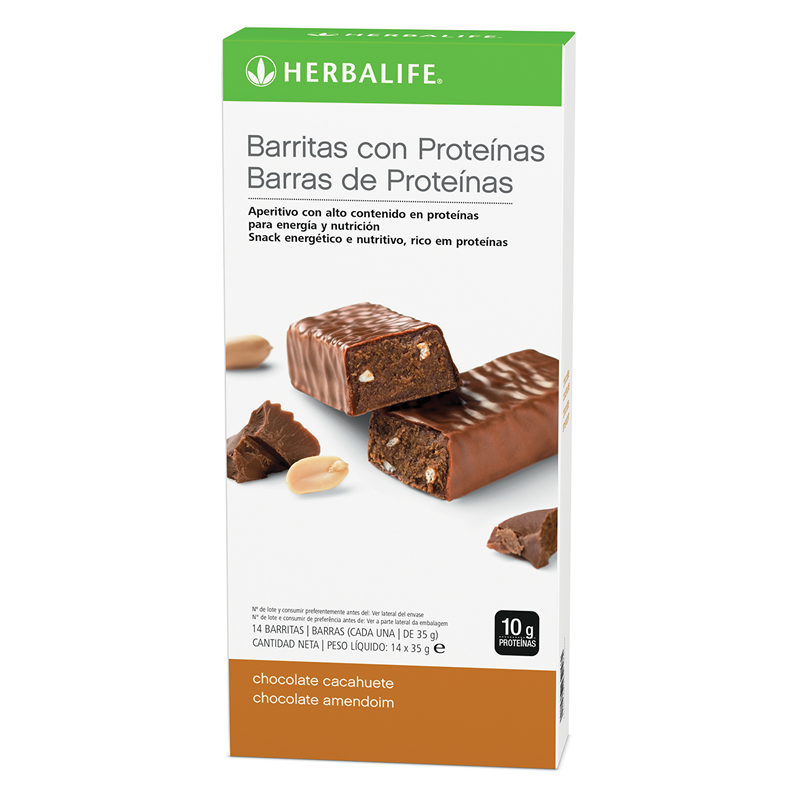 Barritas con proteínas  Chocolate y cacahuetes product shot