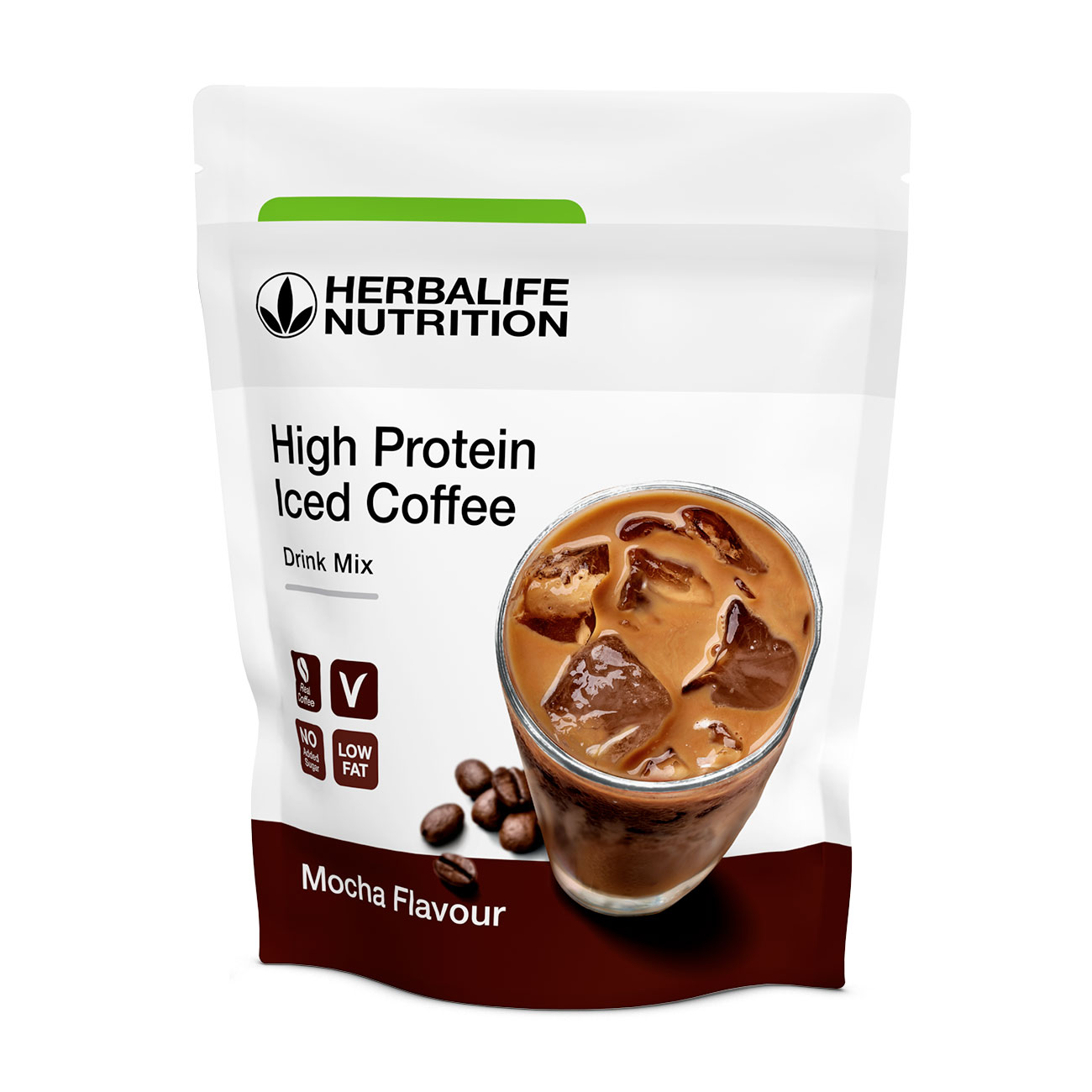 High Protein Iced Coffee café frappé protéiné mocha product shot