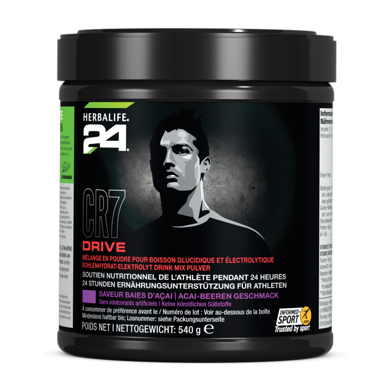 CR7 Drive Baies d'acai – Boisson hypotonique, rafrachissante et hydrante, qui aide à maintenir une performance d’endurance. Nutrition sportive Herbalife24.