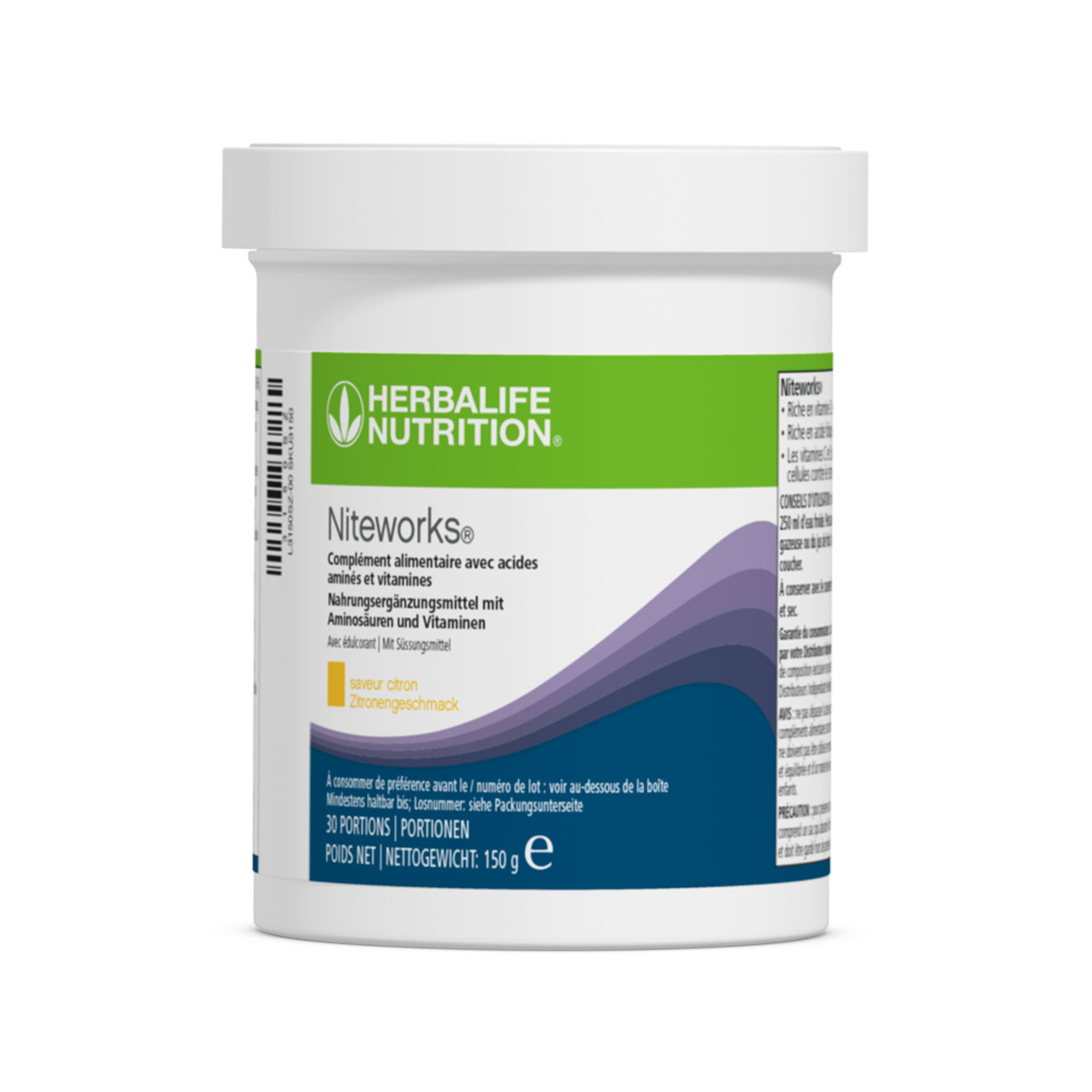 Niteworks® –  nutrition nocture - complément alimentaire riche en acide foliques et en vitamines C & E, contient les acides aminés L-arginine et L-citrulline.