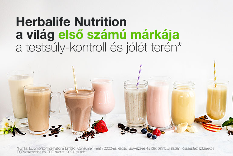 A Herbalife Nutrition az 1. számú étkezést helyettesítő márka a világon.