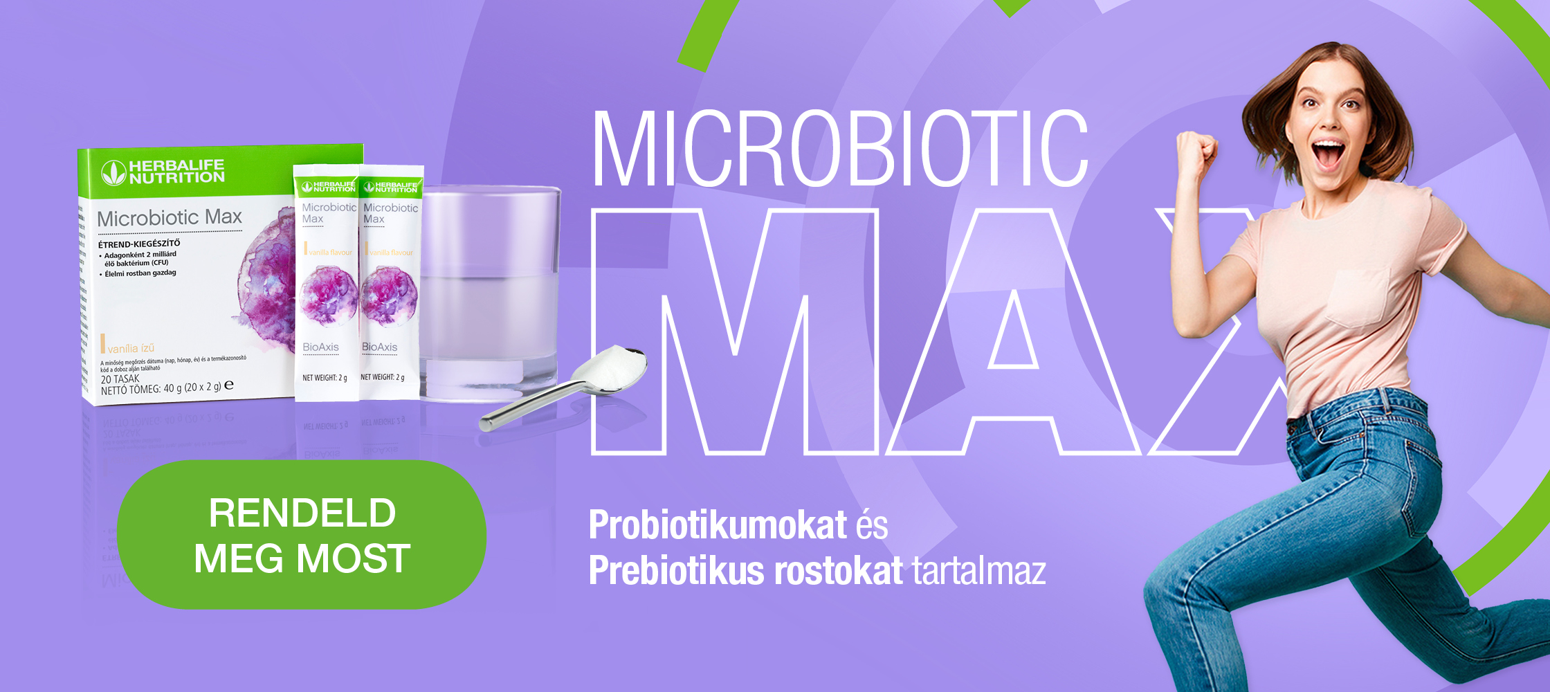 Microbiotic Max Étrend-kiegészítő Vanília termékkép