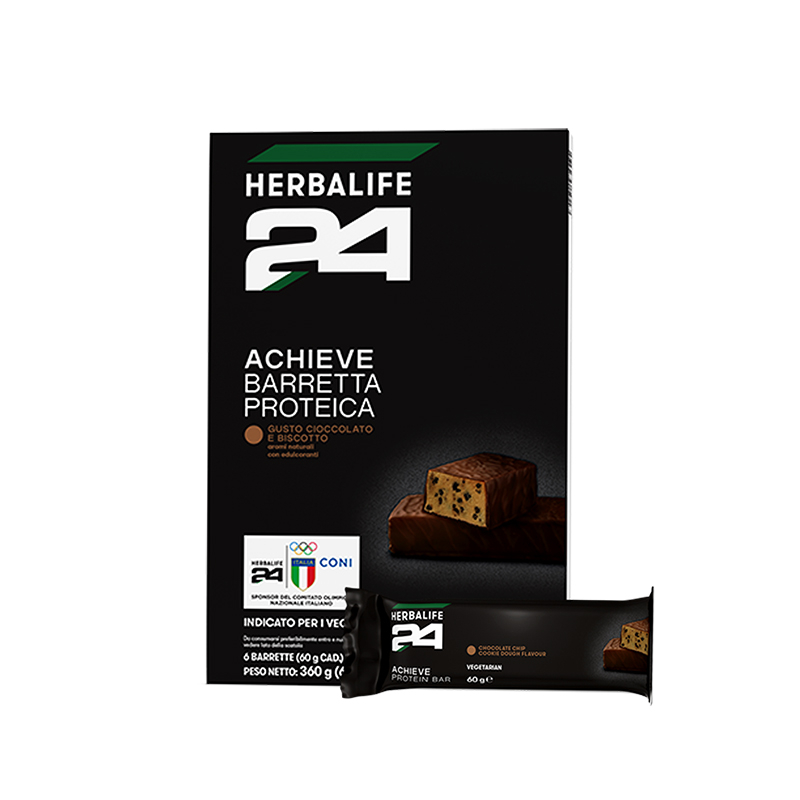Barrette Proteiche H24 Achieve Cioccolato e Biscotto