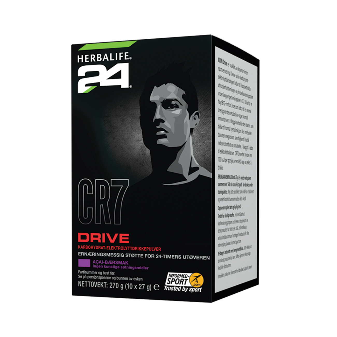 Herbalife24® CR7 Drive Sportsdrikk Acai Berry 10 poser 2g produktbilde