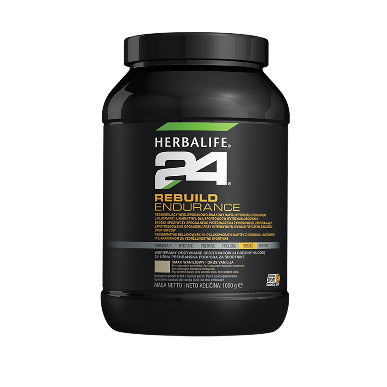 H24 Rebuild Endurance Napój proteinowo-węglowodanowy o smaku waniliowym product shot
