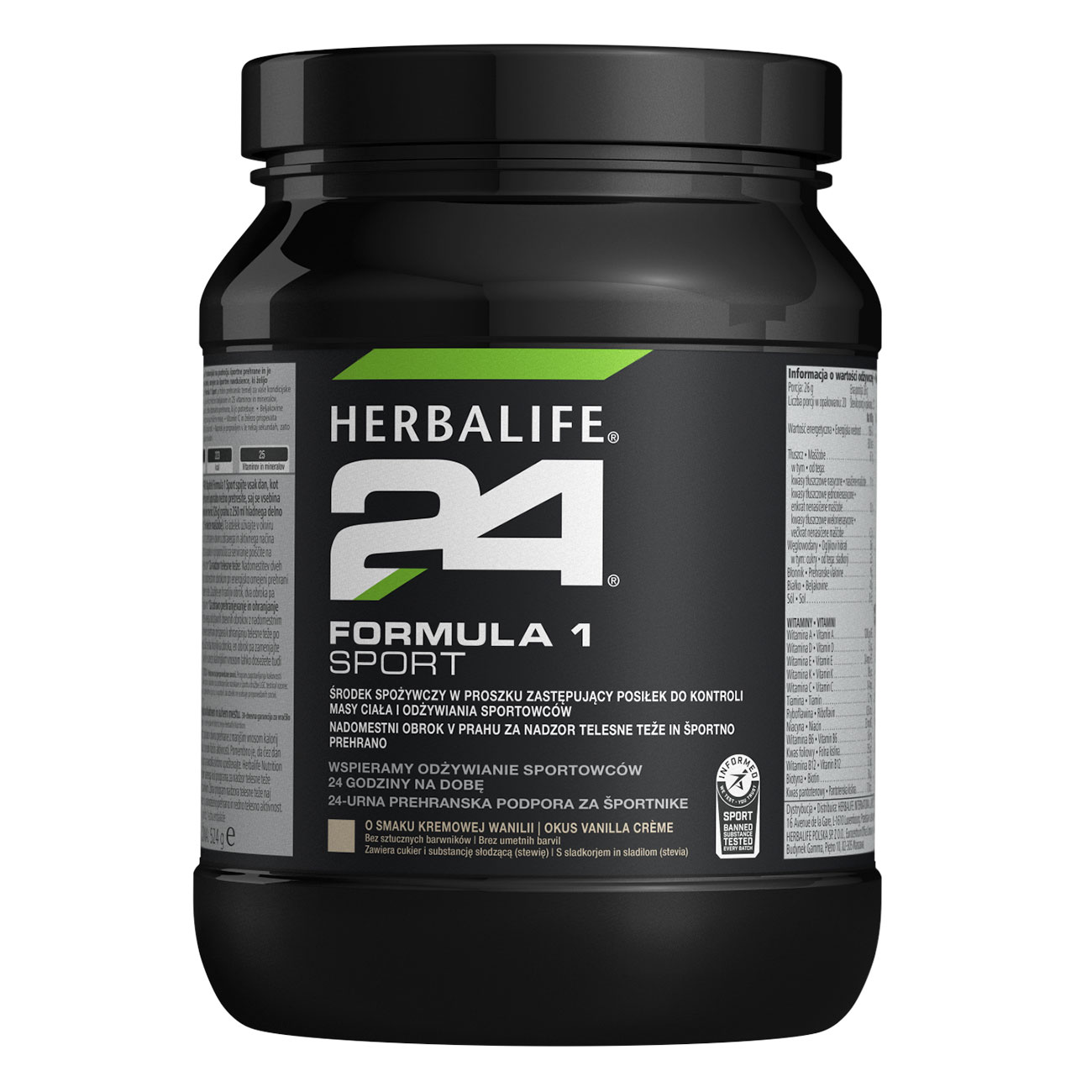 H24 F1 Sport Produkt proteinowy o smaku kremowej wanilii product shot