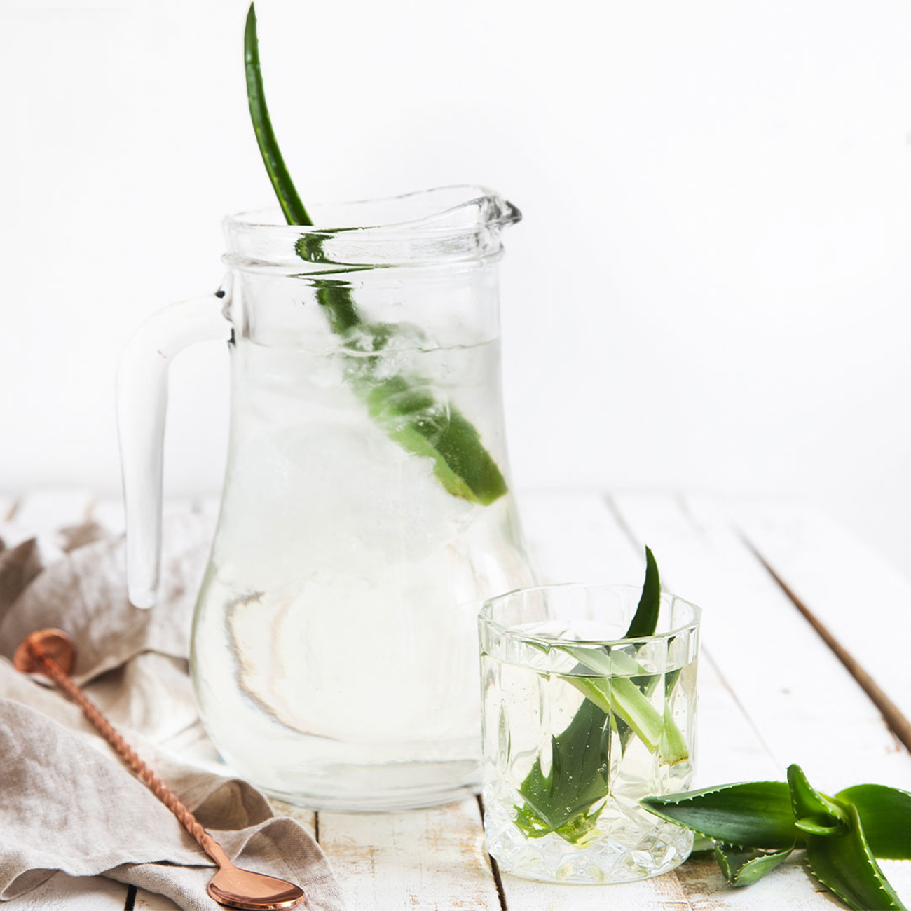 Bebida refrescante de aloé