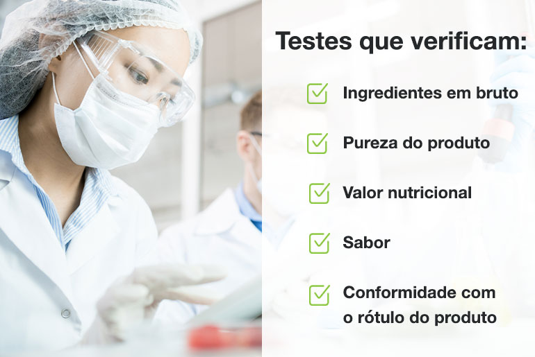 Testes de conformidade de produtos e rótulos da Herbalife Nutrition