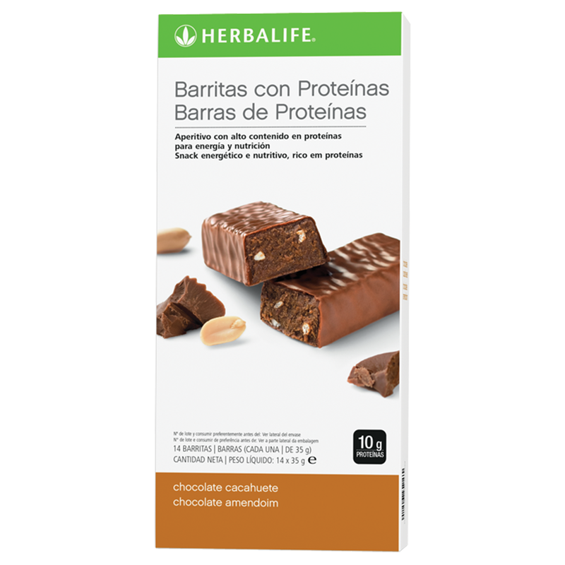 Barras de Proteínas Chocolate Amendoim 14 Barras